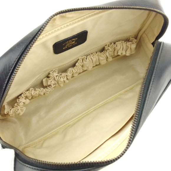 GUCCI Clutch Bag Double G Leather Auth USED T7728 - Picture 4 of 6